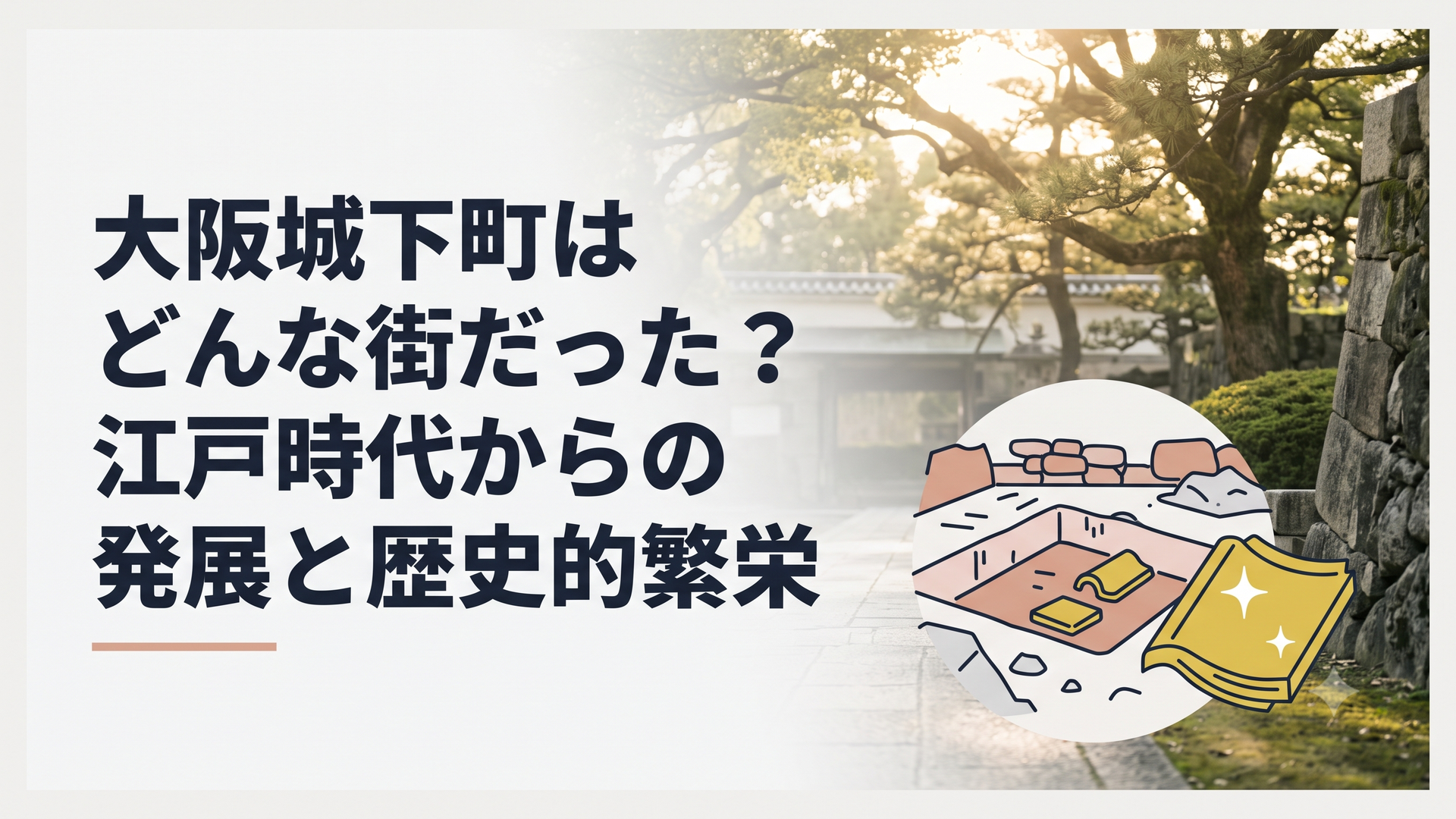 発掘調査が進む大阪城下町遺跡と出土した金の輝きを放つ豊臣期の金箔瓦